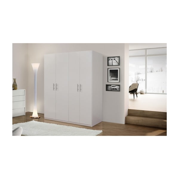 Bela garderobna omara s 4 vrati Evergreen House Kristen-image-2