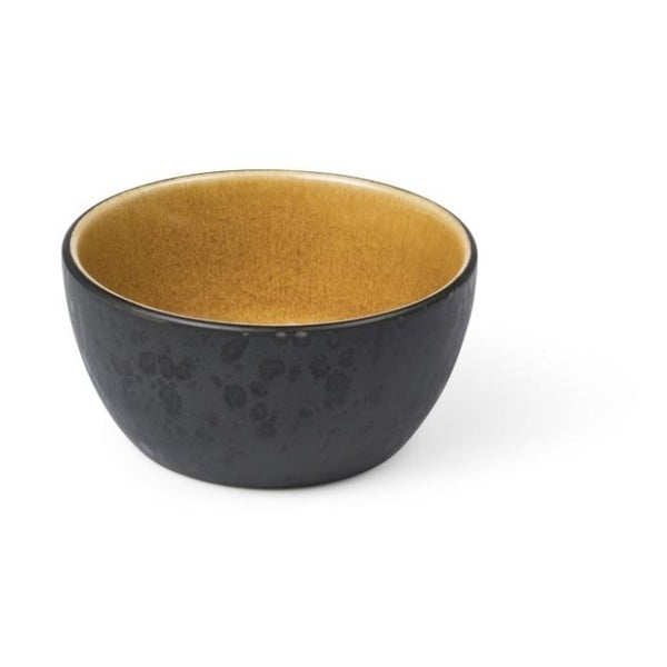 Črna/jantarna skledica iz kamenine 200 ml Black/Amber – Bitz-image-1