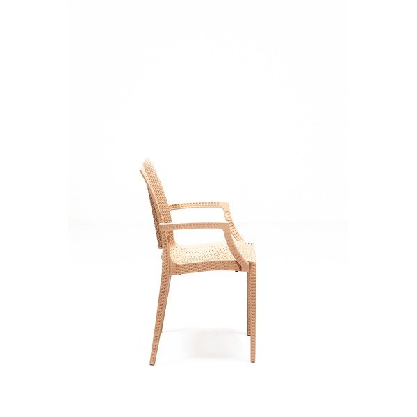 Bež vrtna jedilna garnitura iz umetnega ratana za 4 osebe Rattan – Floriane Garden-image-3