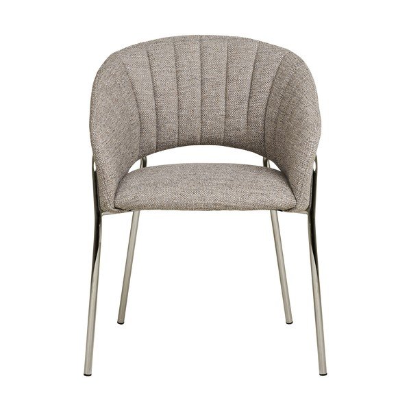 Svetlo siv jeklen jedilni stol z nasloni za roke Costa – House Nordic-image-4