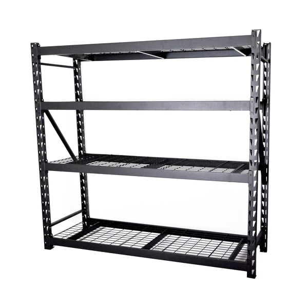 Črn kovinski regal za delavnico 196x183 cm – Rojaplast