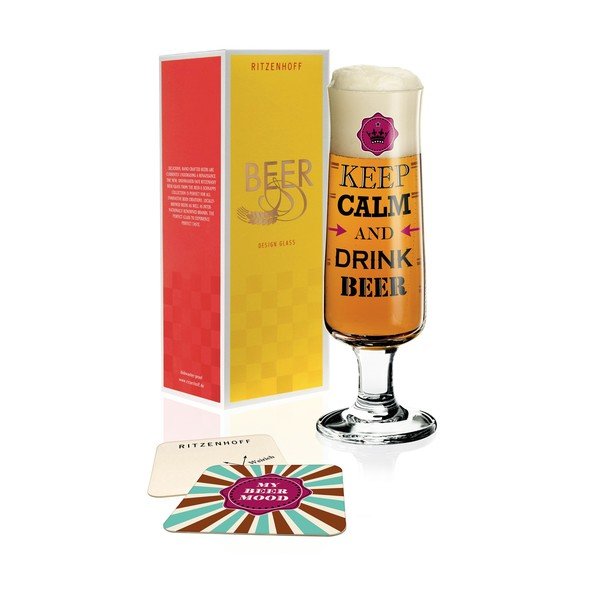 Komplet pivskega kozarca iz kristalnega stekla in 5 podstavkov Ritzenhoff Gabriel Weirich, 390 ml-image-1