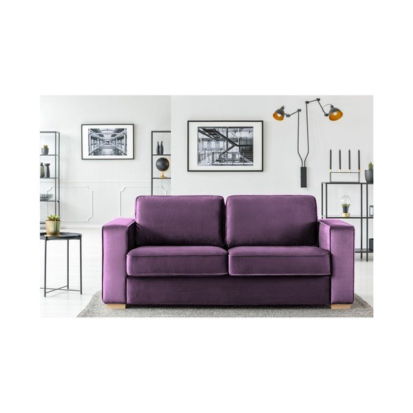 Vijolična trisedežna zofa Cosmopolitan design Chicago-image-1