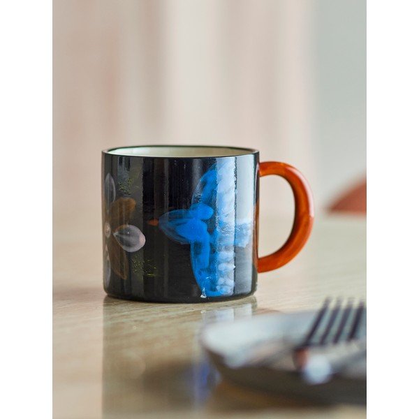 Črne/bež keramične skodelice v kompletu 2 ks 300 ml Maricala – Bloomingville-image-2