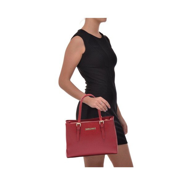 Roza usnjena torbica Isabella Rhea Classic Rosso-image-1