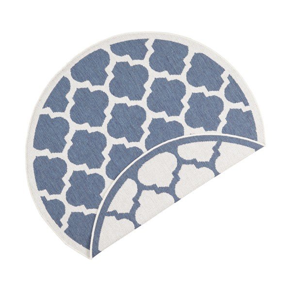 Modro-krem zunanja preproga NORTHRUGS Palermo, ⌀ 200 cm-image-2