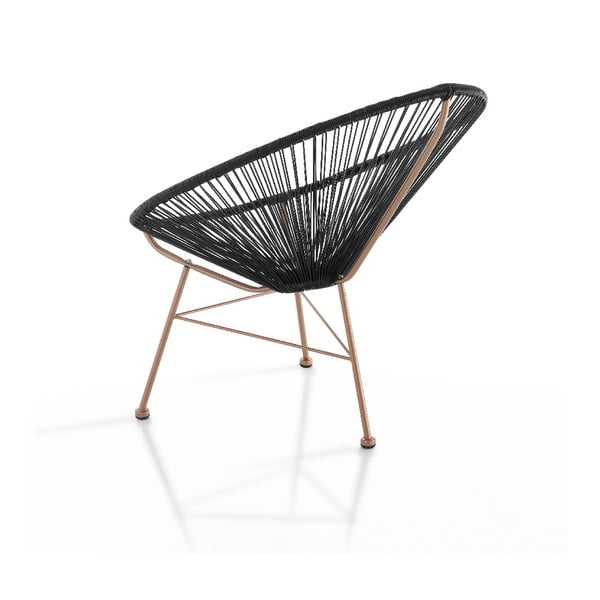 Črn vrtni fotelj iz umetnega ratana Numana – Tomasucci-image-2