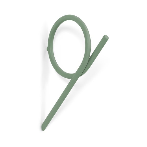 Prašno zelen jeklen stenski obešalnik Tuba M – Spinder Design