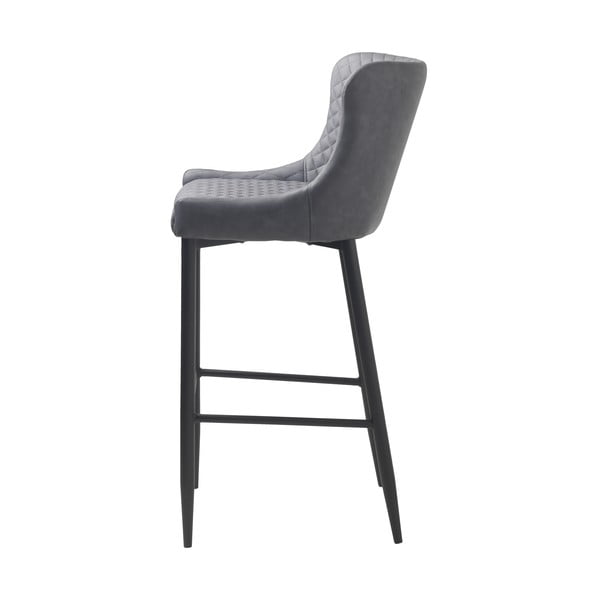 Siv barski stol iz umetnega usnja (višina sedeža 77 cm) Ottowa – Unique Furniture-image-4