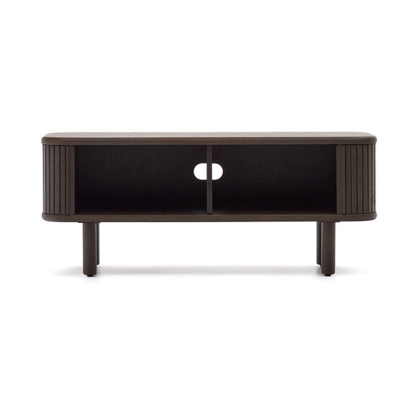 Temno rjava TV omarica v jesenovem dekorju 120x50 cm Mailen – Kave Home-image-3