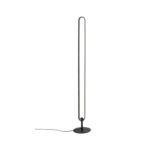 Mat črna kovinska LED zatemnitvena stoječa svetilka (višina 130 cm) Loop – Ellos Home-image-3