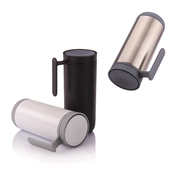 Črna potovalna termo skodelica z ročajem XD Design Clik, 225 ml-image-2