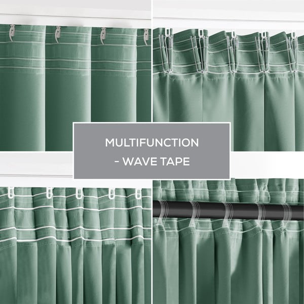 Svetlo zelena zavesa za delno zatemnitev 140x270 cm Kierra – Restilo-image-2