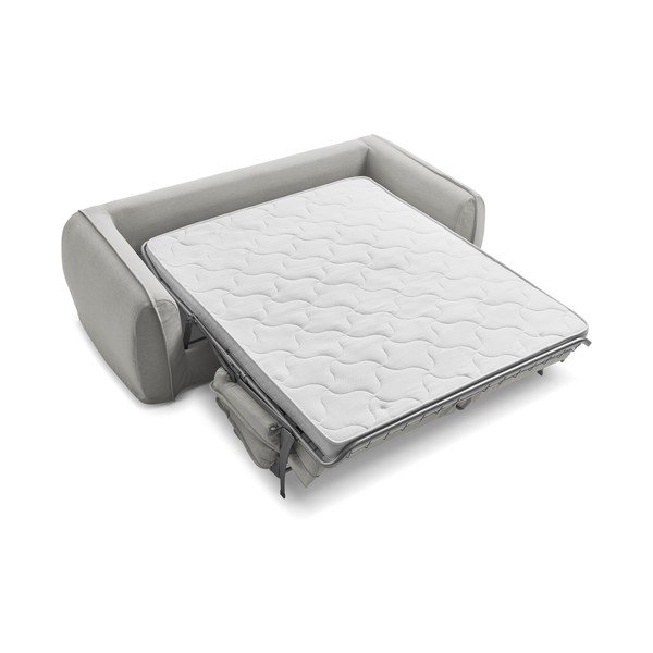 Svetlo siva sedežna garnitura za spanje/raztegljiva 216 cm Archimede – Bobochic Paris-image-4