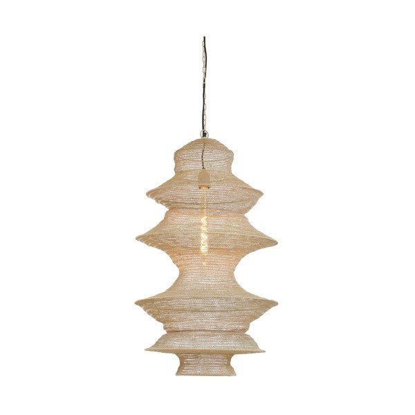 Bež kovinska viseča svetilka Nakisha – Light & Living-image-1