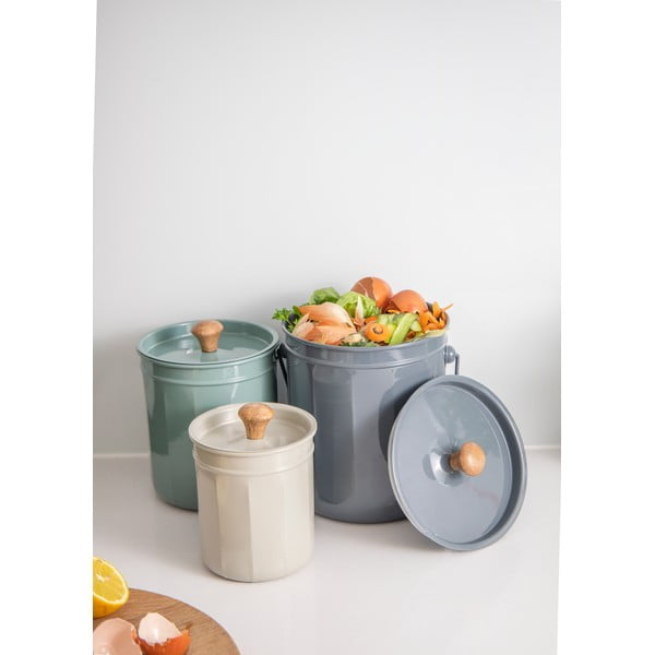 Jeklene posode za kompostne odpadke v kompletu 3 kos - Kitchen Craft-image-1