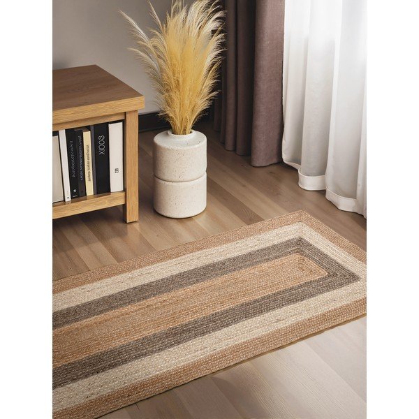 Obojestranski/ročno tkan tekač iz jute 80x200 cm Juno – Hanse Home-image-1