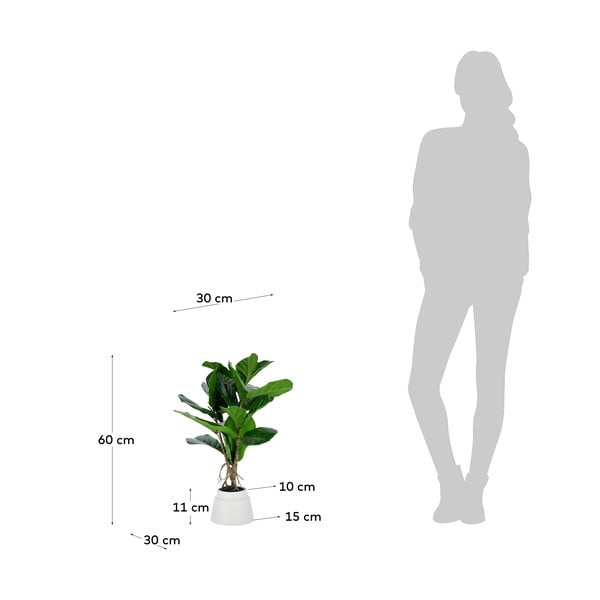Umetni fikus (višina 60 cm) Lyrata – Kave Home-image-2