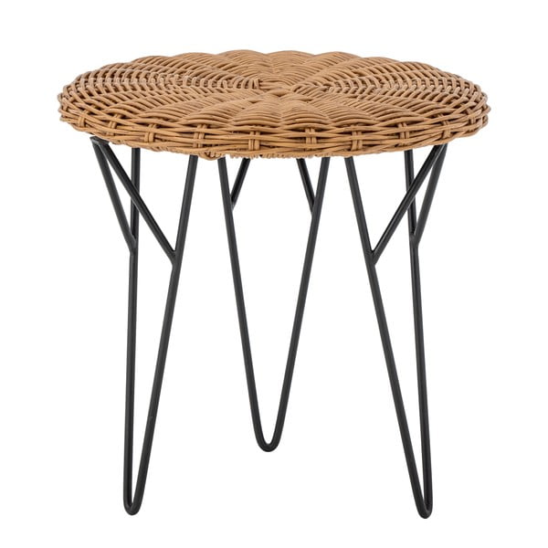 Okrogla stranska mizica iz umetnega ratana ø 46 cm Roccas – Bloomingville