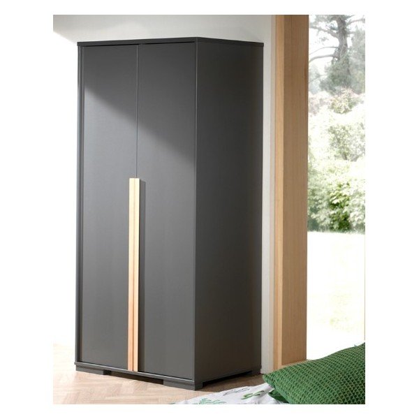 Temno siva otroška garderobna omara 98x195 cm London – Vipack-image-1