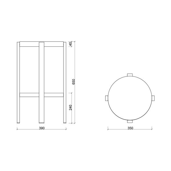 Svetlo siv jeklen barsko stol (višina sedeža 65 cm) Doon – noo.ma-image-4