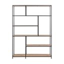 Črn regal v hrastovem dekorju 135x185 cm Seaford – Actona