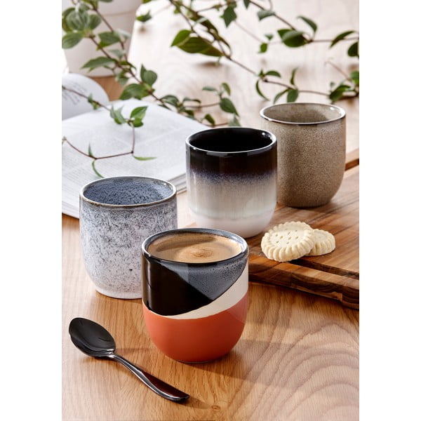 Črno-bela lončena skodelica Ladelle Cafe, 300 ml-image-2