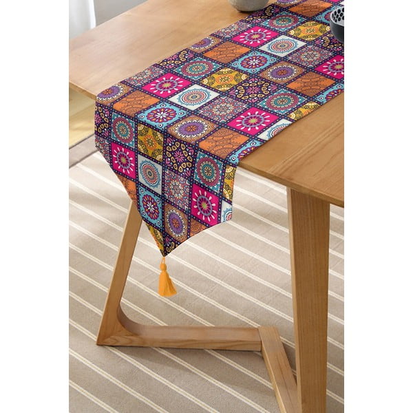 Namizni tekač 45x140 cm Mandala Tiles – Minimalist Cushion Covers-image-1