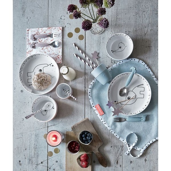 Komplet 3 roza jedilnih žlic Done by Deer Happy Dots-image-1