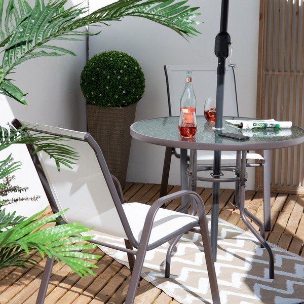 Črno-beli vrtni stol Clasic - LDK Garden-image-1