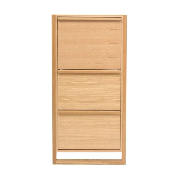 Preklopna omarica za čevlje v hrastovem dekorju v naravni barvi NewEst – Woodman-image-2