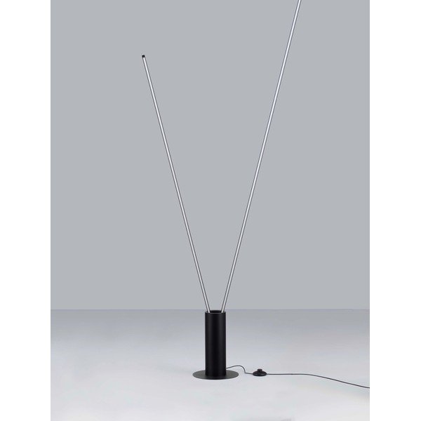 Mat črna kovinska LED stoječa svetilka z upogljivo konstrukcijo (višina 181 cm) Kimolia – Nova Luce-image-3