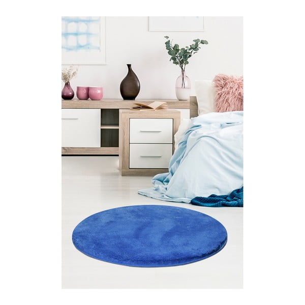 Modra preproga Milano, ⌀ 90 cm