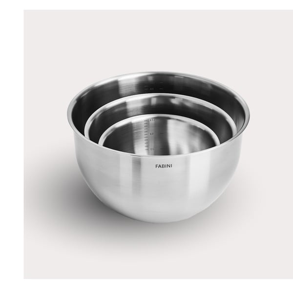 Sklede iz nerjavečega jekla v srebrni barvi v kompletu 3 ks ø 24 cm Lucca 3.0 – FABINI-image-2