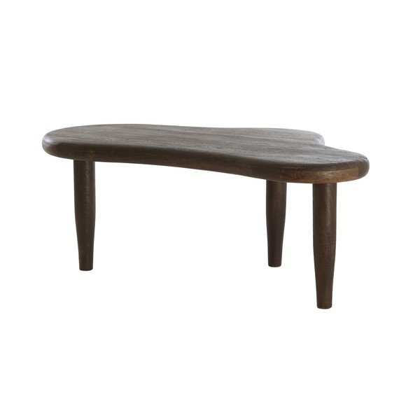 Klubska mizica iz masivnega manga v temni naravni barvi 64x102 cm Canzo – Light & Living
