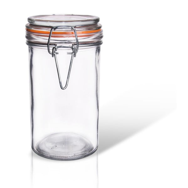Stekleni kozarec s kovinskim patentom Orion Bela, 500 ml