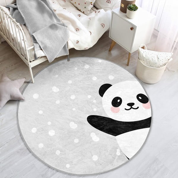 Svetlo siva otroška preproga ø 100 cm Comfort – Mila Home-image-1