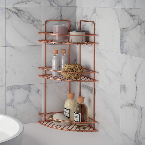 Kopalniška kotna polica s tremi nivoji Metaltex Copper-image-1