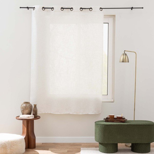 Kremno bela zavesa 140x240 cm Pauline – douceur d'intérieur-image-1