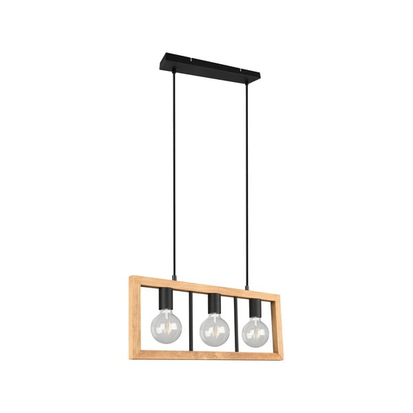 Viseča svetilka Agra v črni in naravni barvi– Trio-image-3