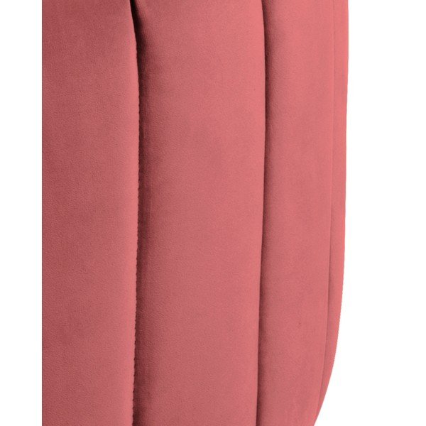 Koralno rožnat žameten puf Actona Doria, ⌀ 60 cm-image-3