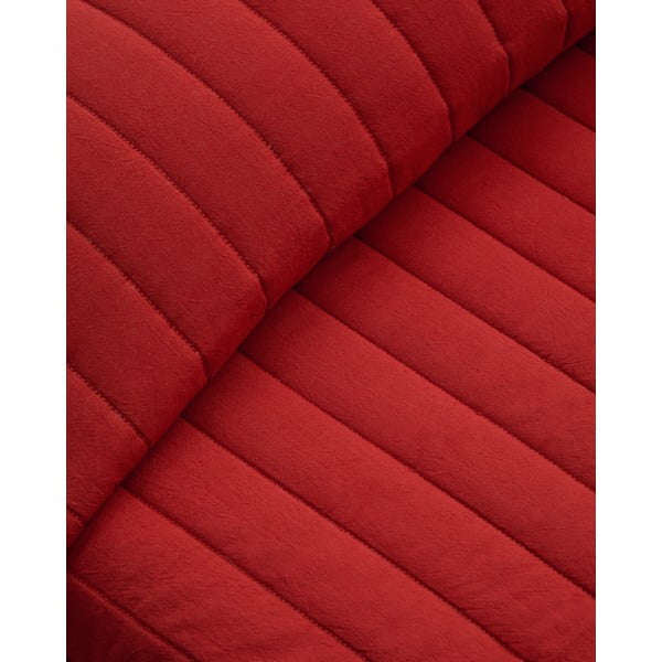 Rdeče prešito pregrinjalo iz organskega bombaža 180x240 cm Sini – Kave Home-image-3