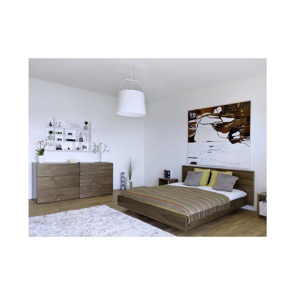 Rjava postelja TemaHome Float, 160 x 200 cm-image-2