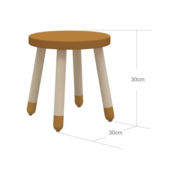 Gorčično rumen otroški stolček Flexa Dots, ø 30 cm-image-2
