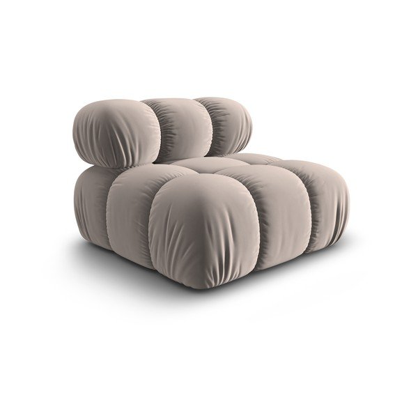 Svetlo rjav žameten modul za sedežno garnituro (sredinski modul) Bellis – Micadoni -image-3