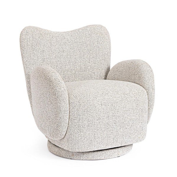 Svetlo siv vrtljiv fotelj Harper – Bizzotto