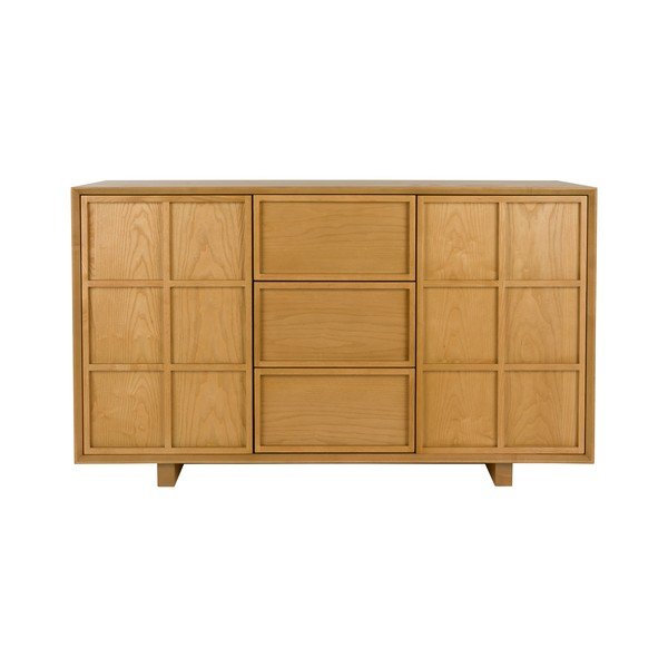 Komoda iz masivnega jesena v naravni barvi 120x70x45 cm Raster – Zuiver