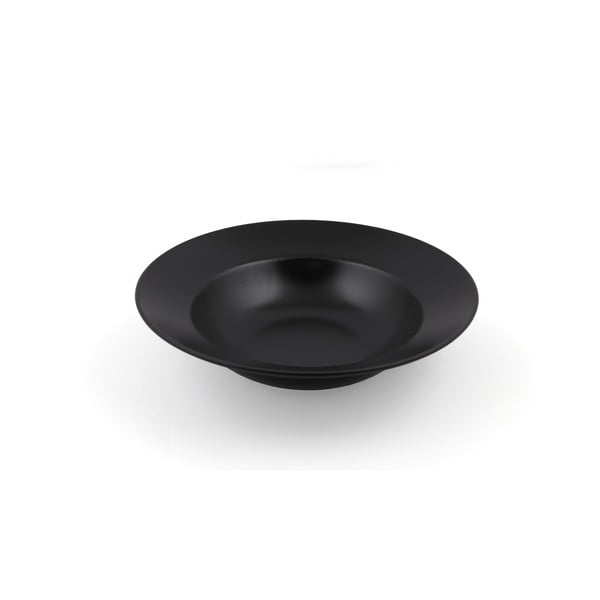 Črn jušni lončen krožnik ø 26 cm – Hermia