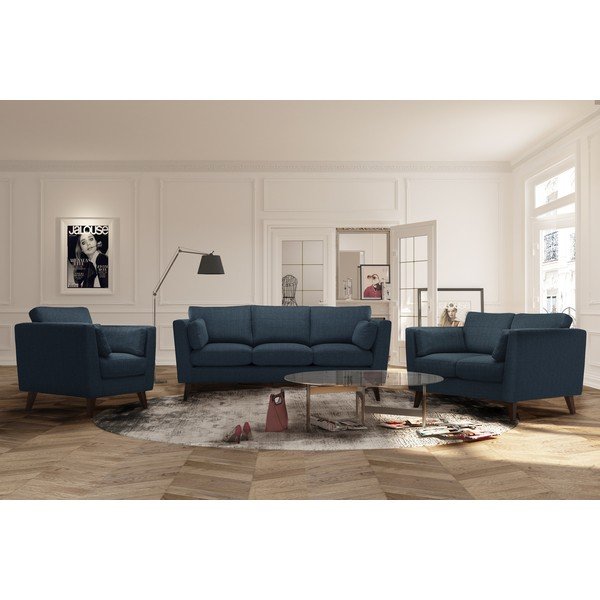 Modra zofa Jalouse Maison Elisa, 207 cm-image-1