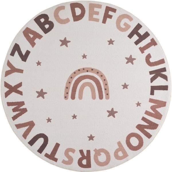 Kremno bela pralna otroška preproga ø120 cm Coco 1133 – Ayyildiz Carpets